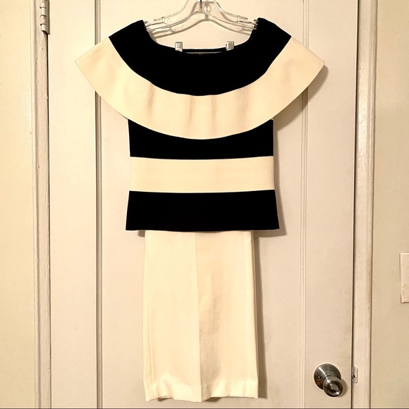 Classic navy & cream two-pieces (top and pants) - Picture 4 of 11
